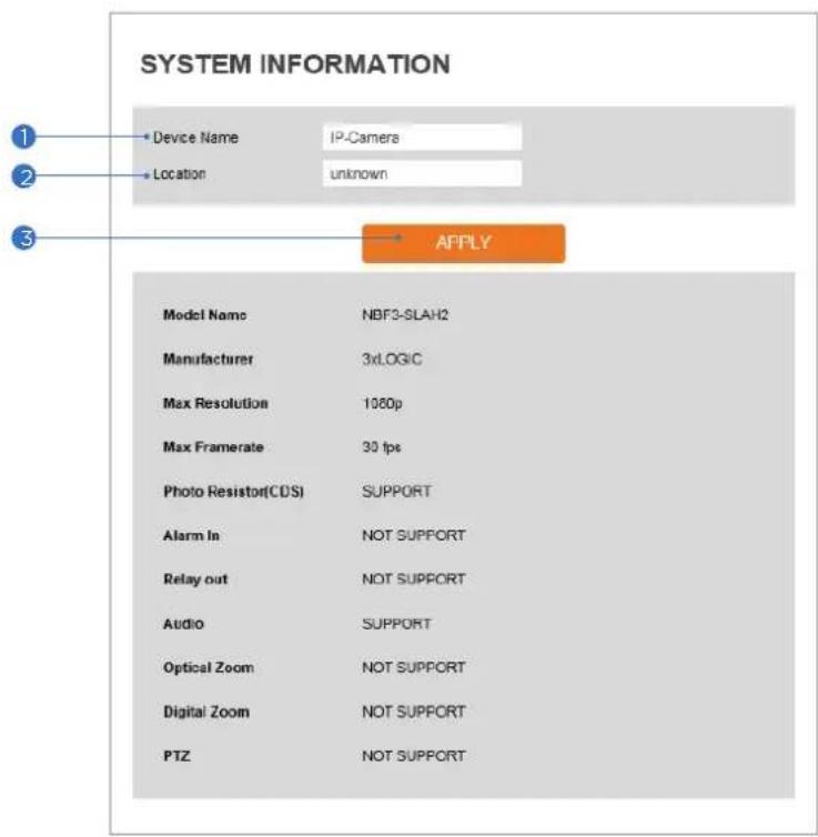 Digital Watchdog MegaPix DWC-MB75WI4T - Setup - System Setup System Information - 1
