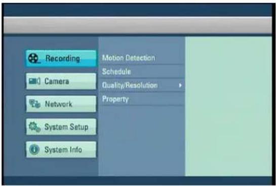 Digital Watchdog DW716N-1000 - Recording menu - 1