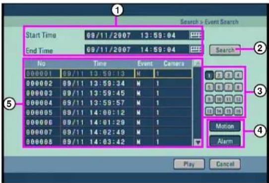 Digital Watchdog DW716N-1000 - Event Search - 1
