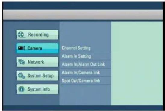 Digital Watchdog DW716N-1000 - Camera menu - 1