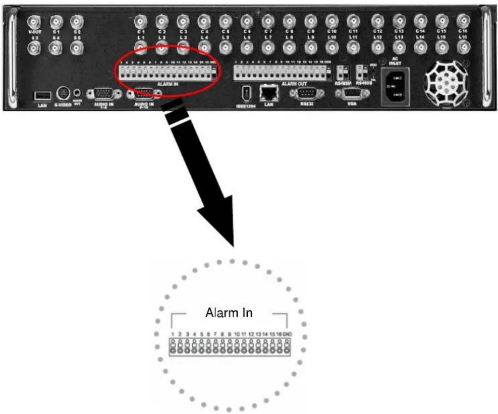 Digital Watchdog DW716N-1000 - Alarm-In Port Connection (Input) - 1