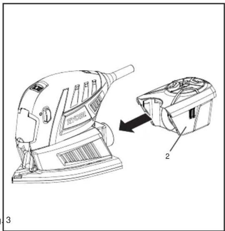 Technical line drawing of a cleaning machine component, showing internal parts and part assembly (no text or symbols)