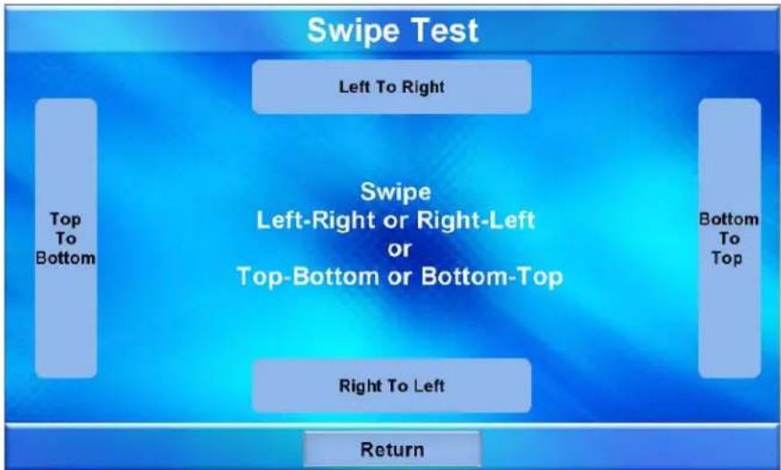 Swipe Test Left To Right Top To Bottom Swipe Left-Right or Right-Left or Top-Bottom or Bottom-Top Right To Left Bottom To Top Return