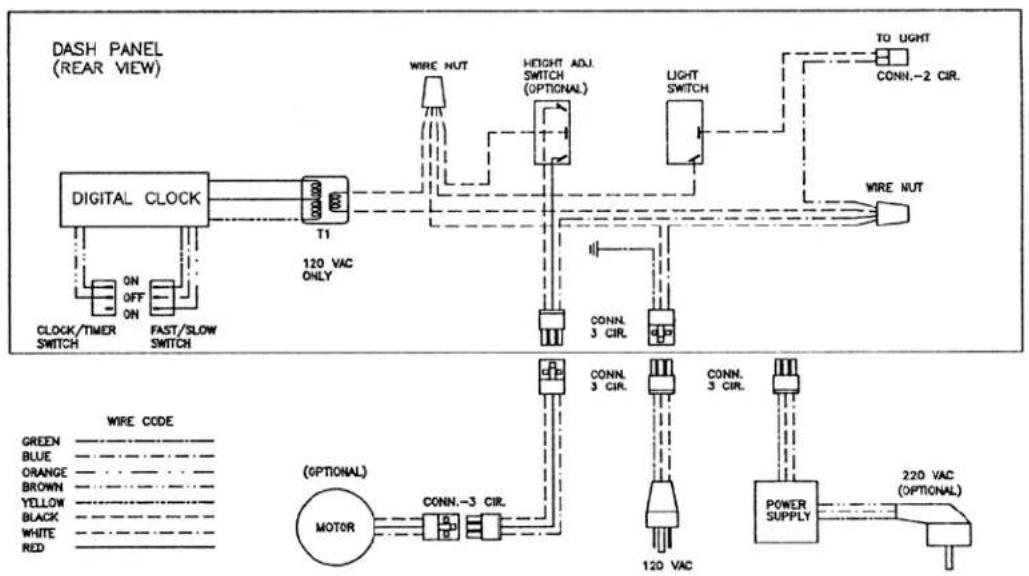 DA-LITE Lancaster 85450 - LECTERN WIRING DIAGRAM - NON-SOUND SYSTEM - 1