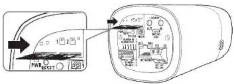 Wisenet XNB-6000 - Inserting a Micro SD Memory Card - 1