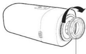 Wisenet XNB-6000 - Mounting the C lens on a camera - 1