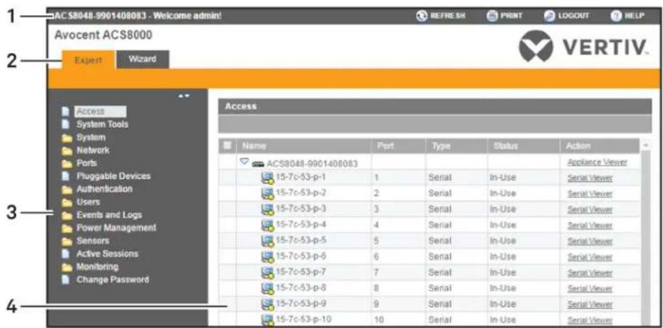 Avocent ACS800 - Web User Interface Overview for Administrators - 1