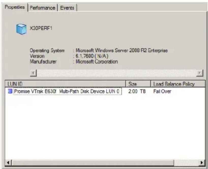 Promise Technology VTrak E630f - Viewing LUN Properties - 1