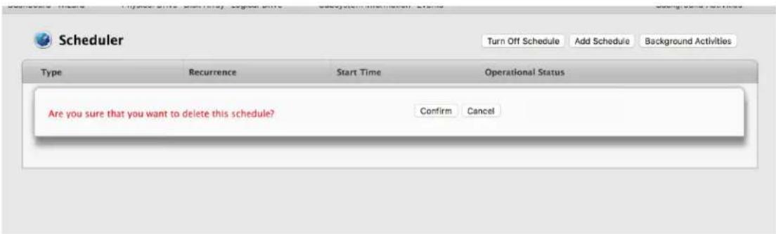 Promise Technology Pegasus3 R4 - Deleting a Scheduled Background Activity - 1