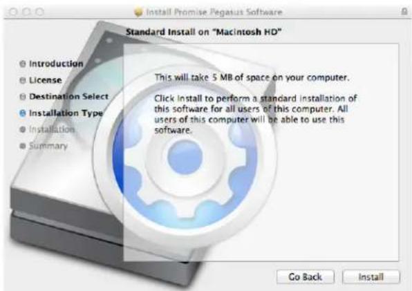 Promise Technology Pegasus3 R4 - Installing the Software on Mac - 6