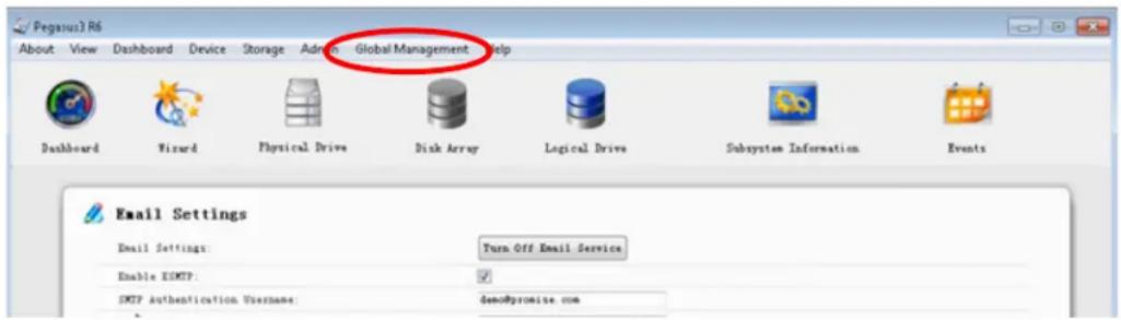 Promise Technology Pegasus3 R4 - Email event notifications for Windows - 1