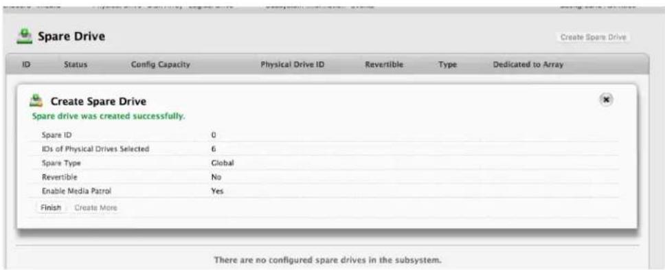 Promise Technology Pegasus3 R4 - Create Spare Drive - Summary - 1