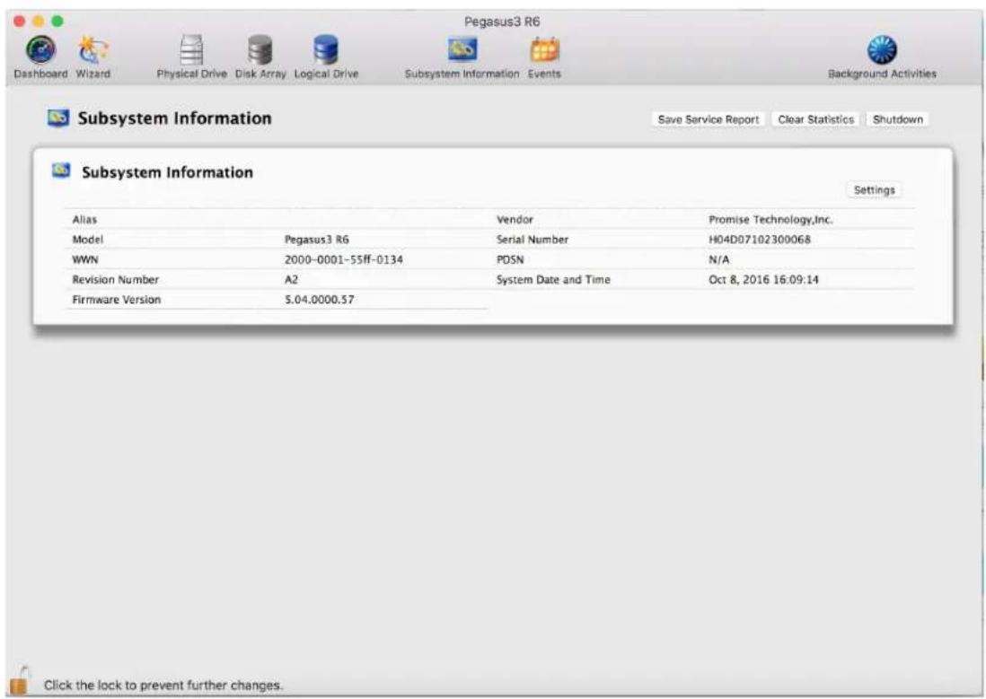 Promise Technology Pegasus3 R4 - Subsystem Information - 1