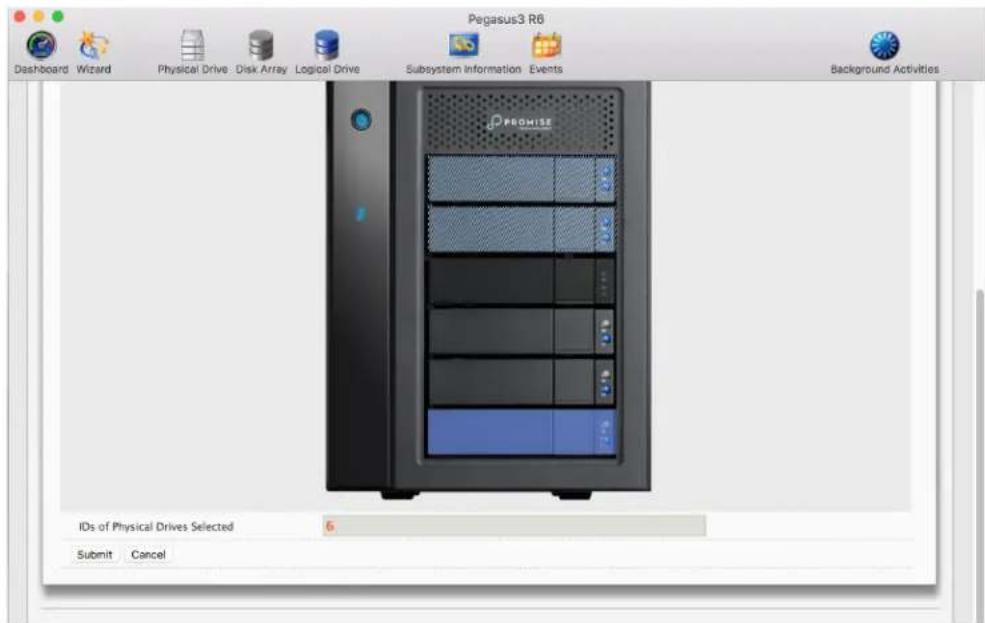 Promise Technology Pegasus3 R4 - Creating a Spare Drive Manually - 1