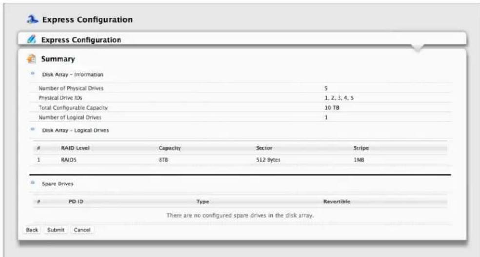 Promise Technology Pegasus3 R4 - Express Configuration Summary - 1
