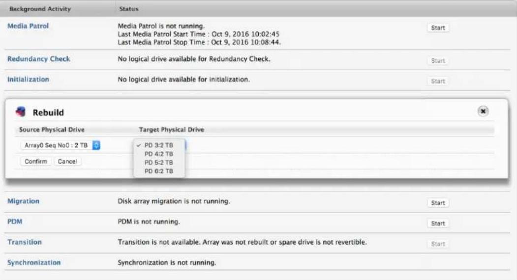 Promise Technology Pegasus3 R4 - Background Activities - 1