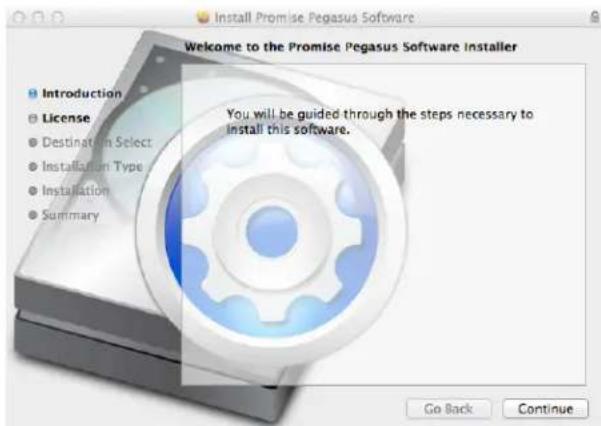 Promise Technology Pegasus3 R4 - Installing the Software on Mac - 3