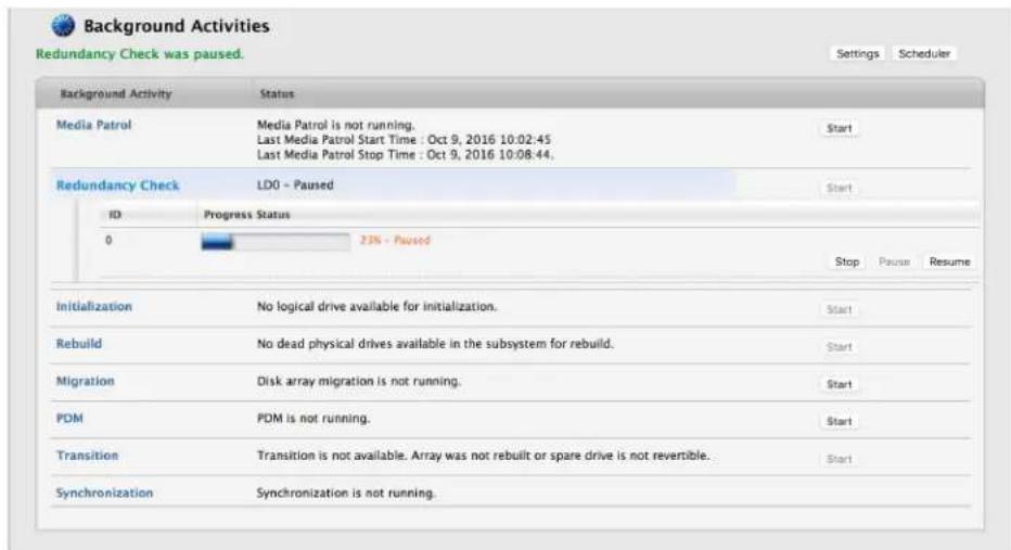 Promise Technology Pegasus3 R4 - Pause/Resume Redundancy Check - 1