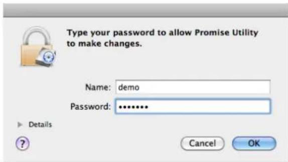Promise Technology Pegasus3 R4 - To unlock the UI: - 2