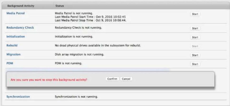 Promise Technology Pegasus3 R4 - Background Activities - 1