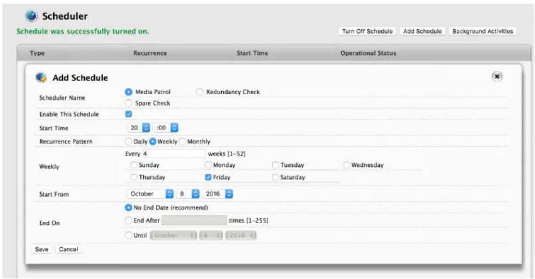Promise Technology Pegasus3 R4 - Adding a Scheduled Background Activity - 1
