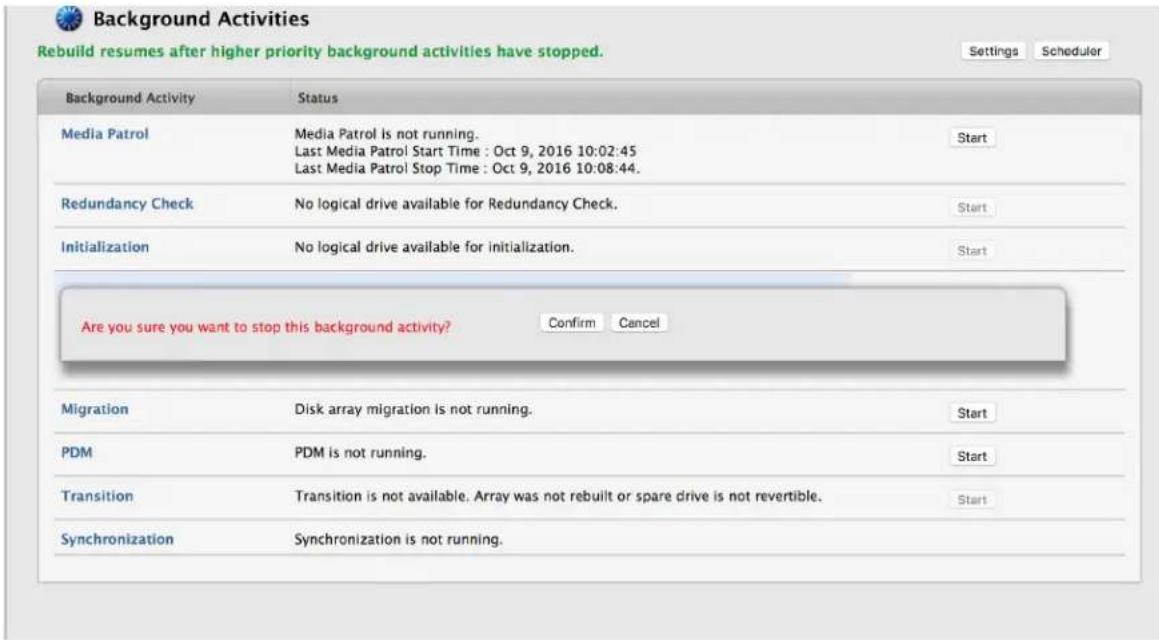 Promise Technology Pegasus3 R4 - Stopping a disk array rebuild - 1
