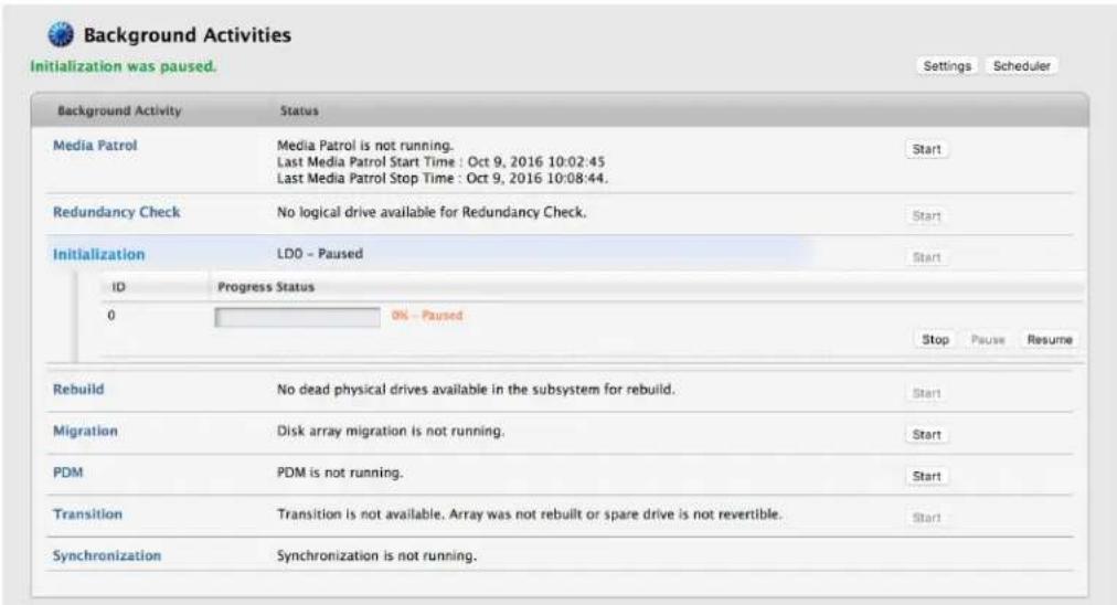 Promise Technology Pegasus3 R4 - Pause/Resume Initialization - 1