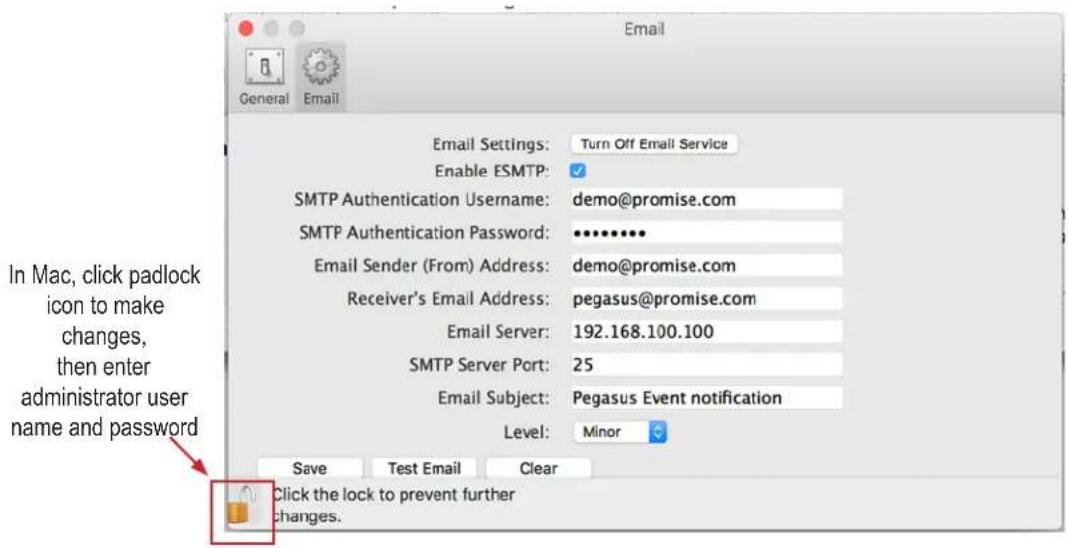 Promise Technology Pegasus3 R4 - Setting Up Email Notifications - 3