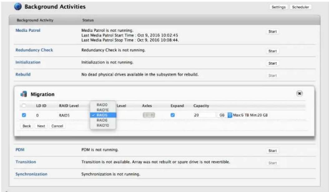 Promise Technology Pegasus3 R4 - Migrating a Logical Drive - 2