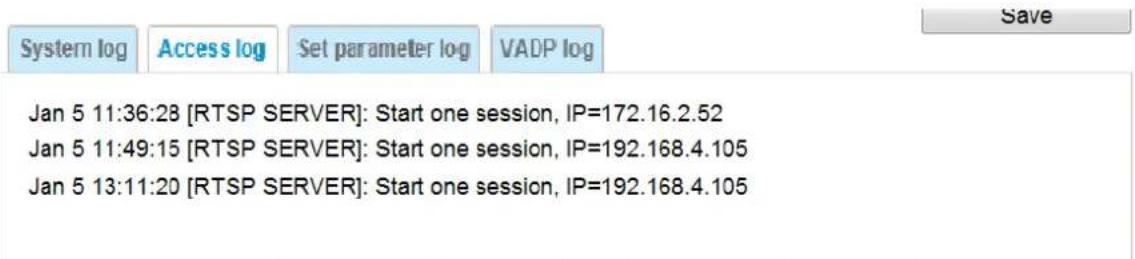 Vivotek Turret Dome IT9389-H - Access log - 1