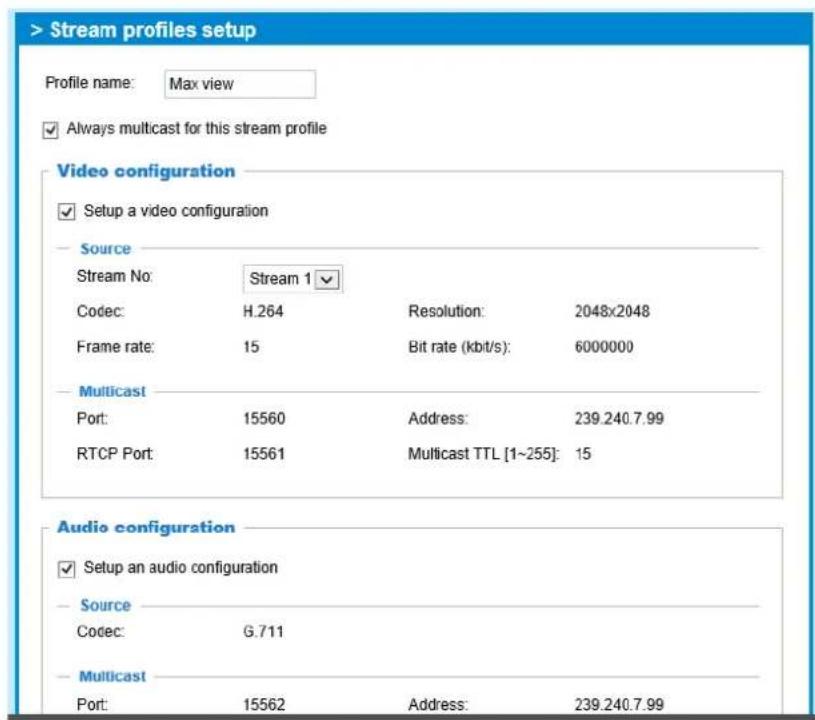 Vivotek Turret Dome IT9389-H - Media profiles - 1