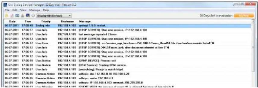 Vivotek Fisheye FE9582-EHNV - Log server settings - 2