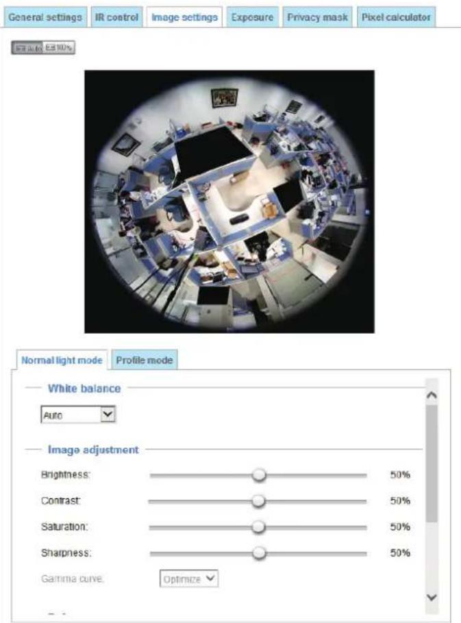 Vivotek Fisheye FE9582-EHNV - Image settings - 1