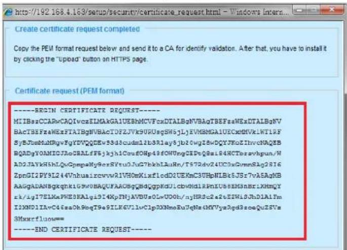 Vivotek Fisheye FE9582-EHNV - Create certificate request and install - 2