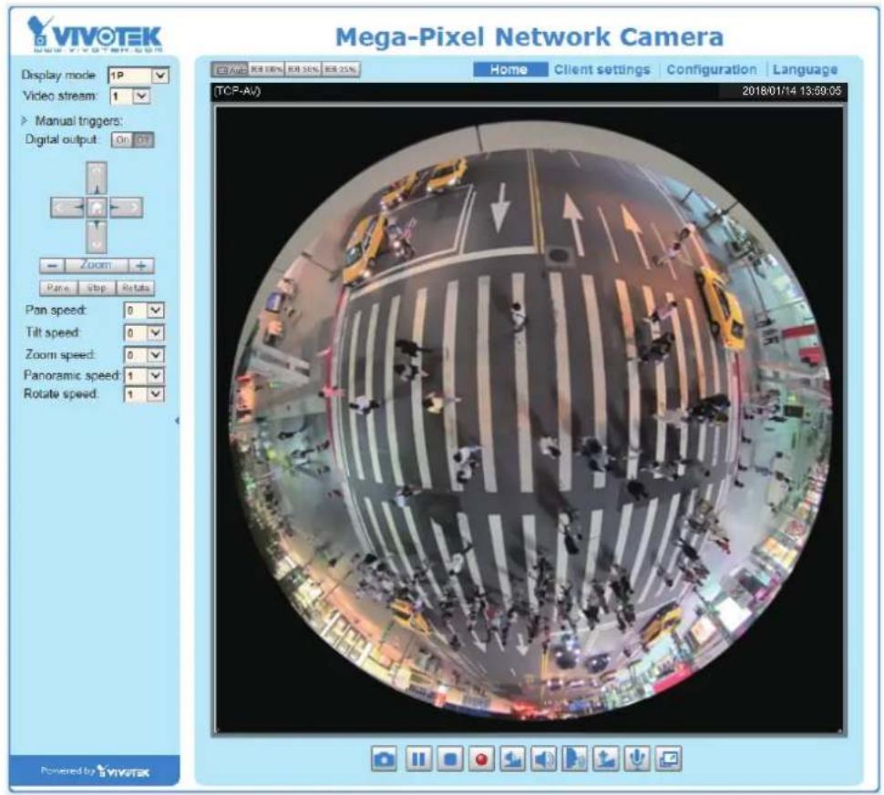Vivotek Fisheye FE9582-EHNV - Live Video Window - 2