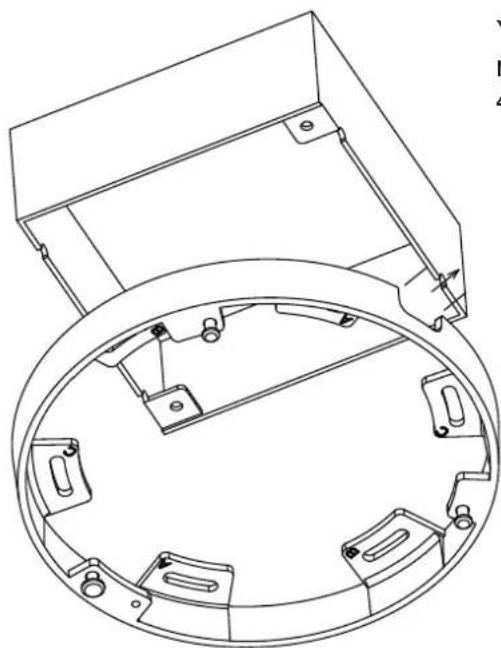 Vivotek Fisheye FE9582-EHNV - (Choose this mounting type if you would like to feed the cables form the side) - 3
