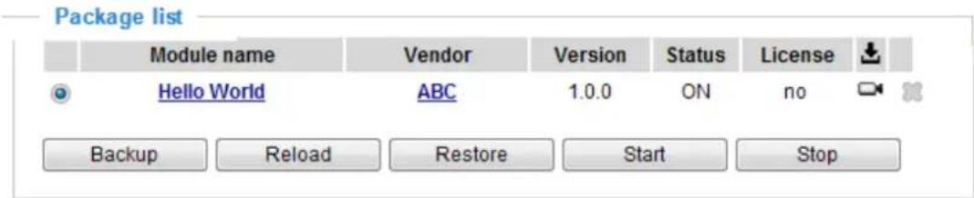 Vivotek Fisheye FE9582-EHNV - Applications > Package management - a.k.a., VADP (VIVOTEK Application Development Platform) - 4