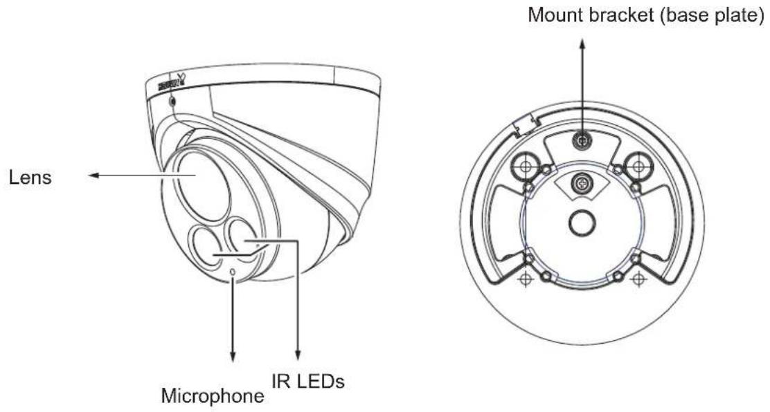 Vivotek Turret Dome IT9388-HT - Physical Description - 1