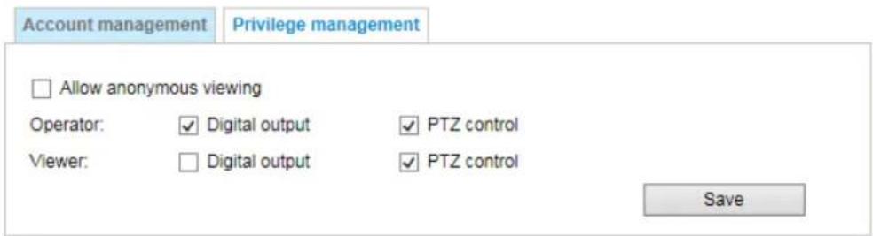 Vivotek Bullet IB9387-EHT - Privilege management - 1