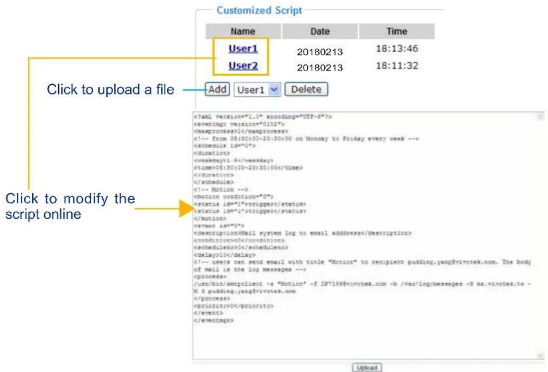 Vivotek Bullet IB9387-EHT - Customized Script - 1