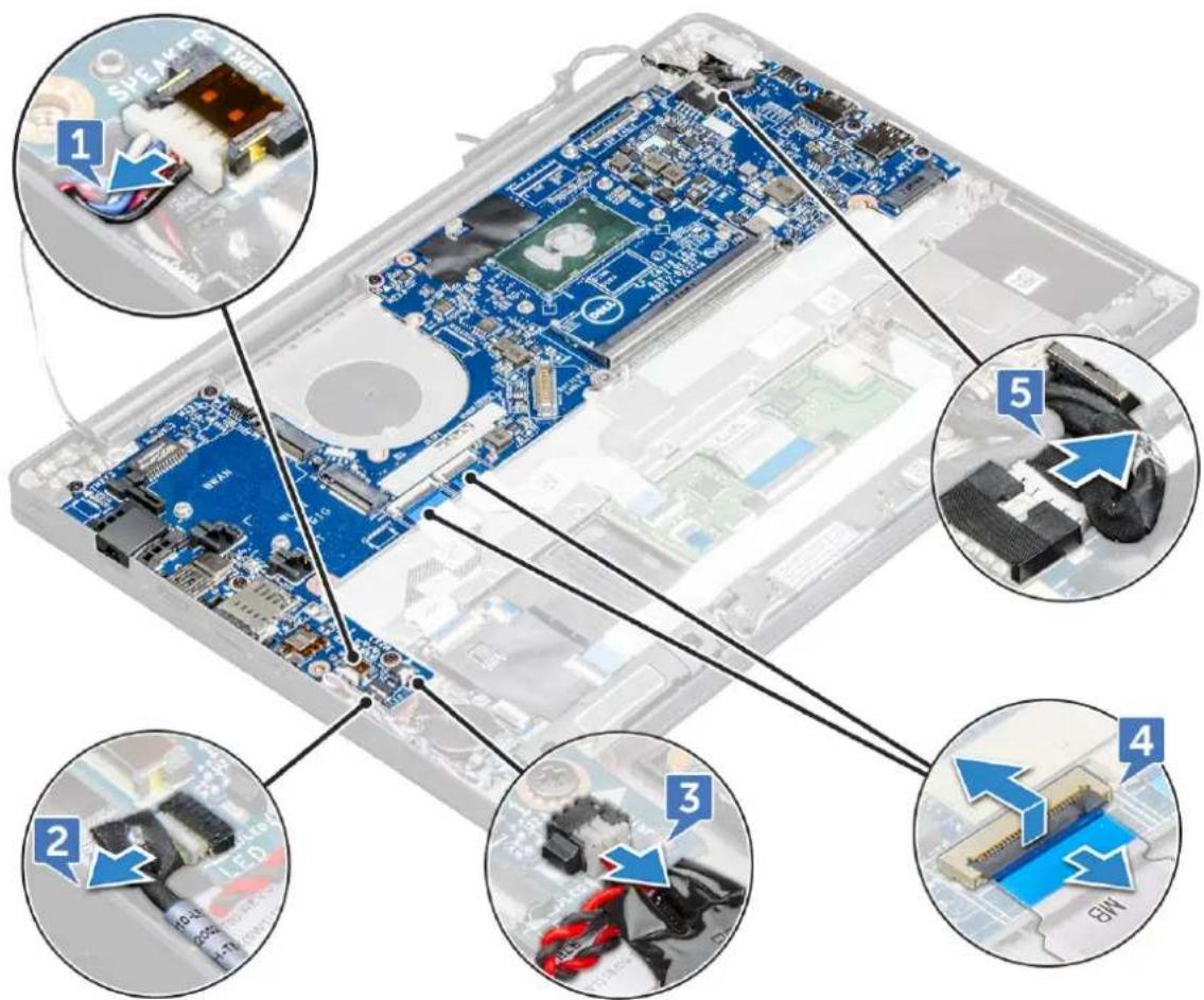 DELL Latitude 7380 - Removing system board - 4