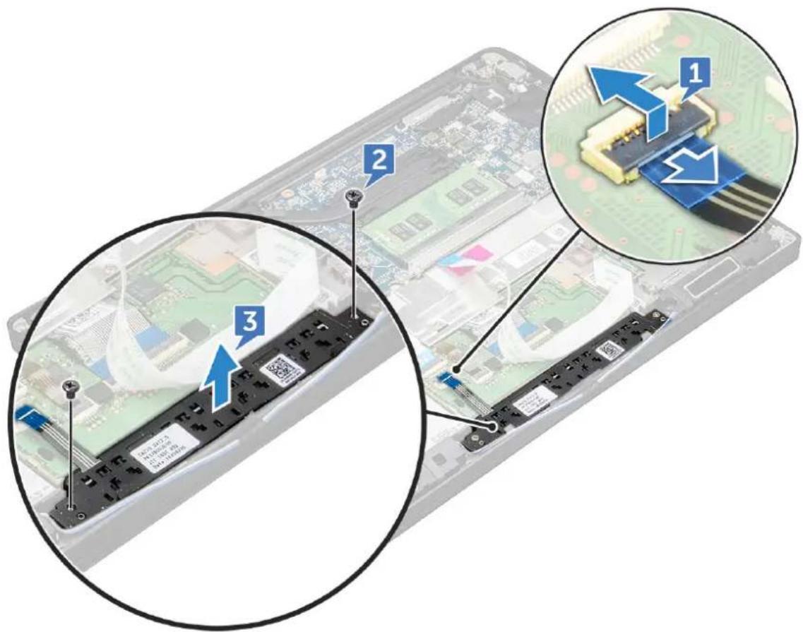 DELL Latitude 7380 - Removing touchpad buttons board - 2