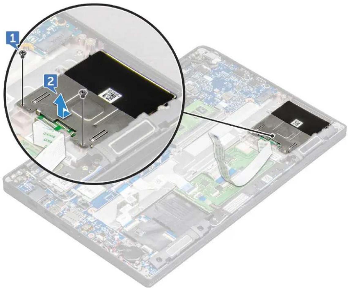 DELL Latitude 7380 - Removing smart card cage - 2