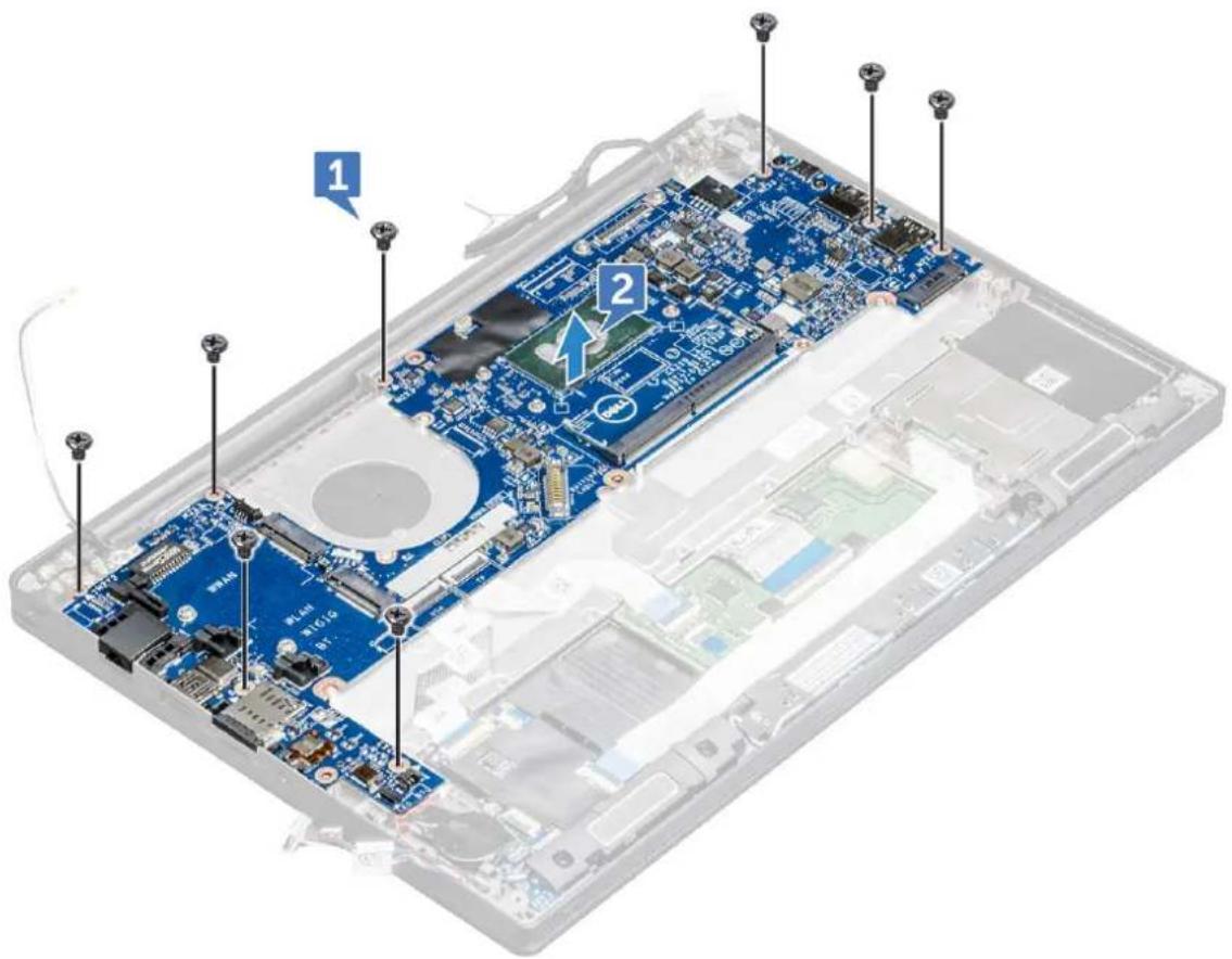 DELL Latitude 7380 - Removing system board - 5