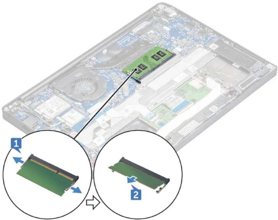 DELL Latitude 7380 - Removing memory module - 1