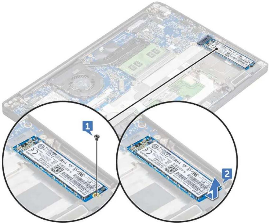 DELL Latitude 7380 - Removing SATA SSD - 1