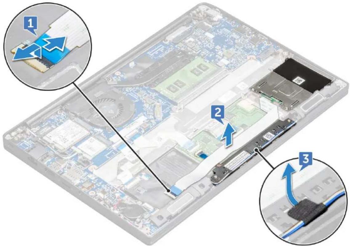 DELL Latitude 7380 - Removing touchpad buttons board - 1