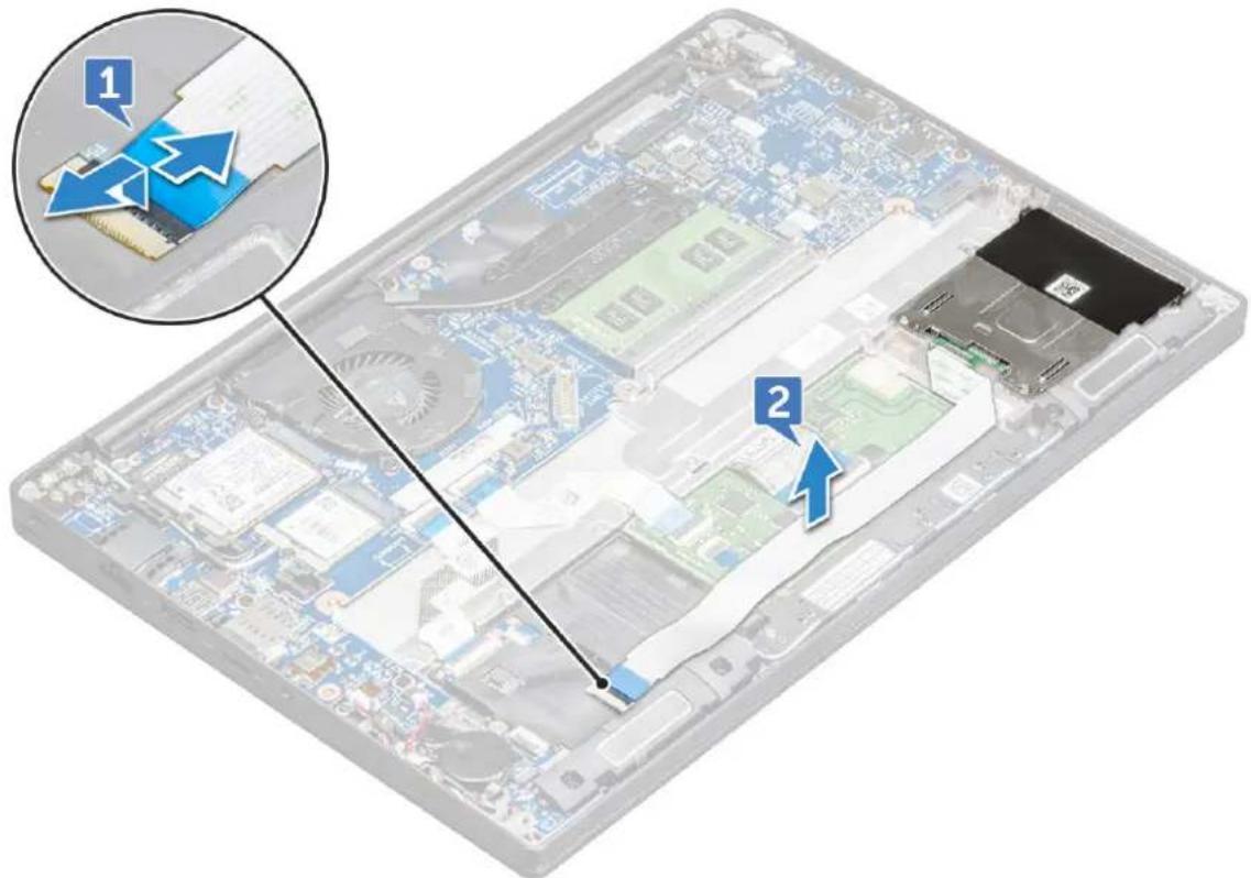 DELL Latitude 7380 - Removing smart card cage - 1