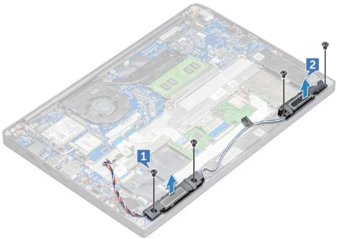DELL Latitude 7380 - Removing speaker module - 4