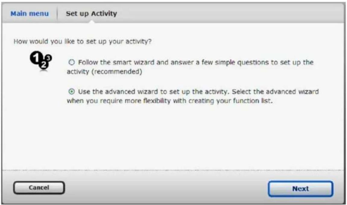 MONSTER Revolution 200 - Adding a New Activity Using the REVOLUTION Remote Control Setup Wizard - 1